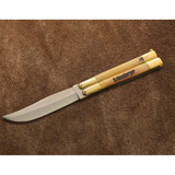 High Carbon Steel Filipino Balisongs butterfly Brass with Bone Inserts