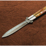 High Carbon Steel Filipino Balisongs butterfly Brass with Stainless Steel with dye bone
