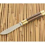High Carbon Steel Filipino Balisongs butterfly Brass with walnut burl wood insert