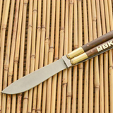 High Carbon Steel Filipino Balisongs butterfly Brass with walnut burl wood insert