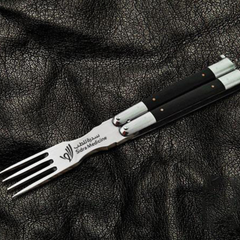 High Carbon Steel Filipino Balisongs butterfly Razor Sharp Knife with ebony Wood