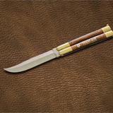 High Carbon Steel Filipino Balisongs butterfly Stainless Steel with rosewood Inserts