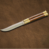 High Carbon Steel Filipino Balisongs butterfly Stainless Steel with rosewood Inserts