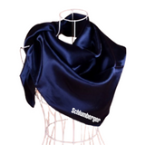 Women Headscarf Portable Popular Polyester Solid Color Satin Big Square Scarf for Daily Life