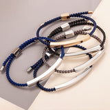 Korean Style Falling in Love Couple Bracelet With Text Engraving