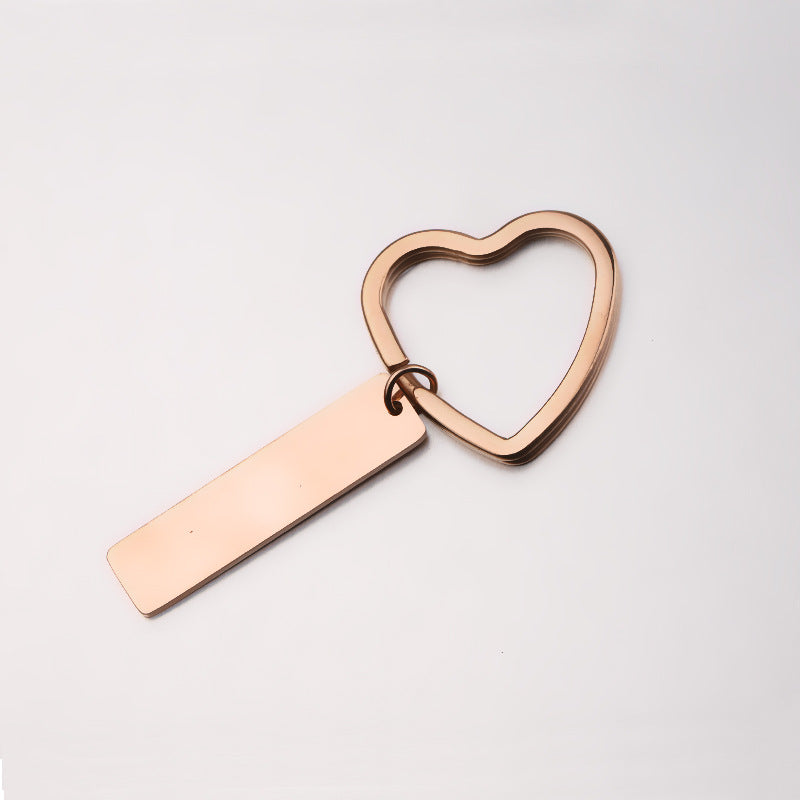 Mirror Polished Stainless Steel Heart keychain