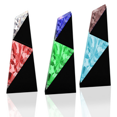 Multi Colored Corporate Crystal Trophy