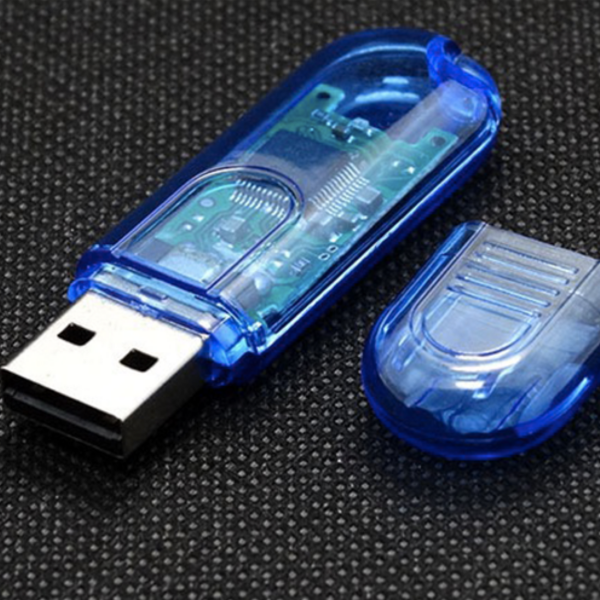 Multifunction Transparent Blue Colorful Usb Flash Drive 2.0
