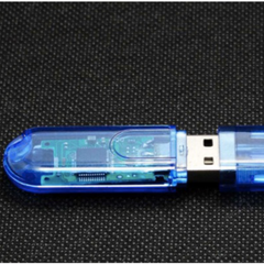 Multifunction Transparent Blue Colorful Usb Flash Drive 2.0