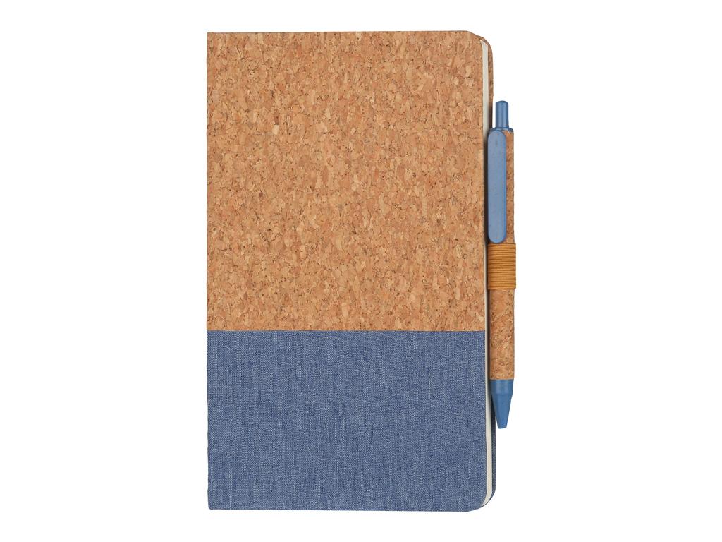 BORSA - eco-neutral A5 Cork Fabric Hard Cover Notebook and Pen Set