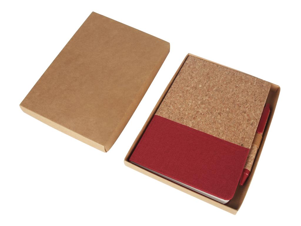 BORSA - eco-neutral A5 Cork Fabric Hard Cover Notebook and Pen Set