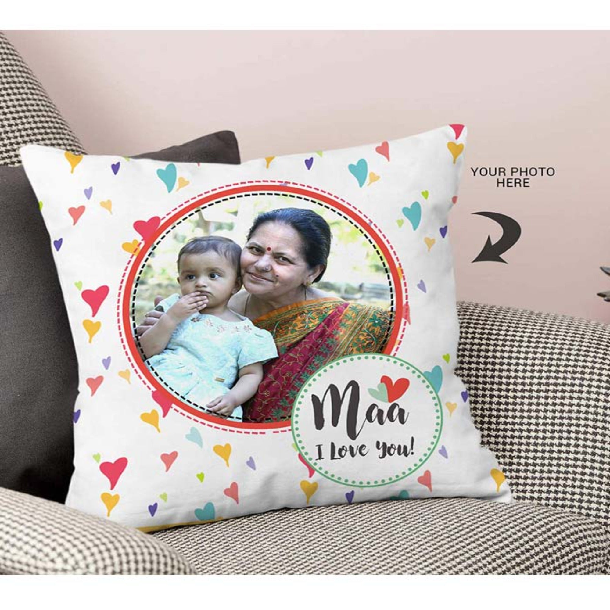 Personalized Printed Cushions - Polyester - Gifto Graphics
