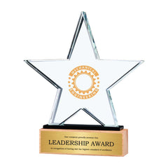 Star Shaped Crystal Award