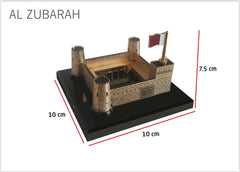 AL ZUBARAH Fort Qatar Miniature Souvenir 24K Gold Plated