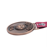 Qatar football for medal ribbon metal