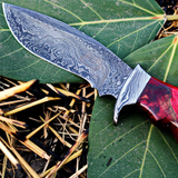 Redback 12? Long 7?Blade ? 12oz Damascus steel Hunting Bowie Handmade Knife with stabilized wood