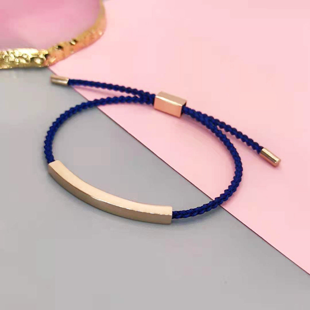 Korean Style Falling in Love Couple Bracelet With Text Engraving