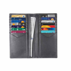 SAN THOME Genuine Leather Suit Coat Wallet With RFID Protection