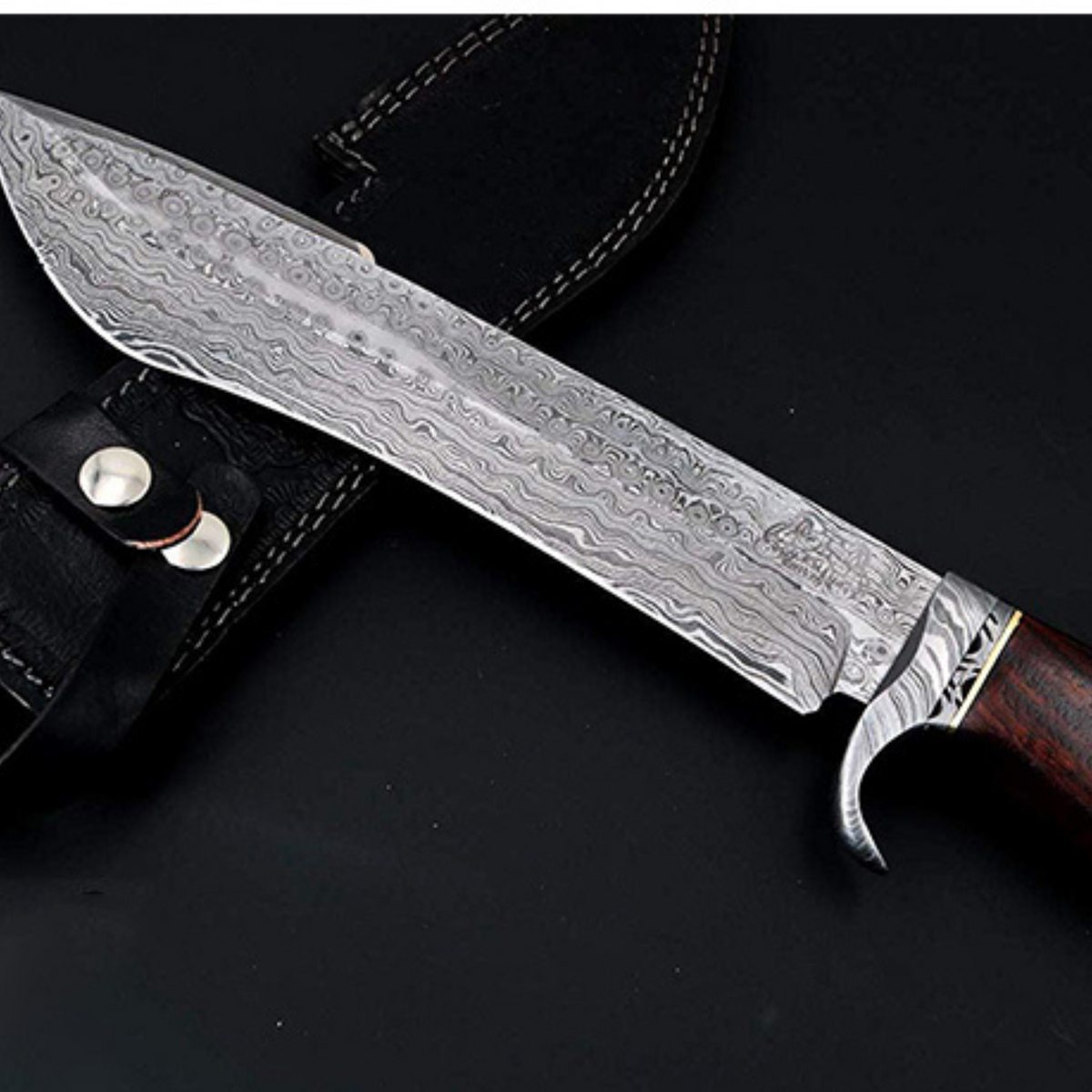 Sequoia Knife 15 Inches LONG 9 Inches BLADE 13 Ounce Hunting Fixed Blade Bowie Knife Handmade Damascus Knife