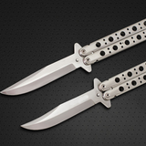 Silver-spotted 12cm?Blade High Carbon Filipino Balisongs butterfly Knife