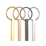 Square Strip Name Keychain Four Sides