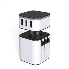 Light-up Logo Universal Travel Power Adapter With USB Port