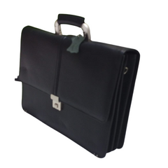 Leather Flapover Briefcase