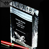 Customized Fantastic Graduation Crystal Book Award Trophy (Engraved)