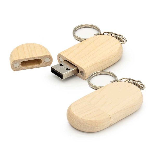 Wooden USB with Key Holder