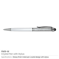 Crystal Pens with Stylus